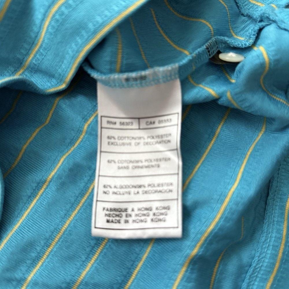 Nike Tiger Woods Nike Fit Dry Blue Striped Polo Golf Performances XXL 2XL‎ - Picture 10 of 11